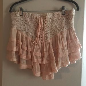 Free People FP One ruffle mini skirt